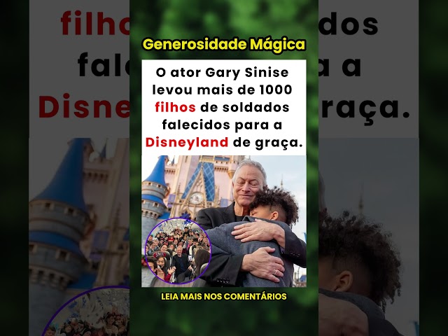 Ator Gary Sinise levou mais de 1000 filhos de soldados falecidos para a Disney de graça ❤️