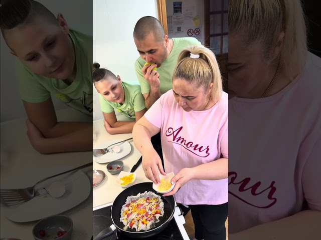 Mom cooks, son supervises 👀 #funny #prank #comedy #humor