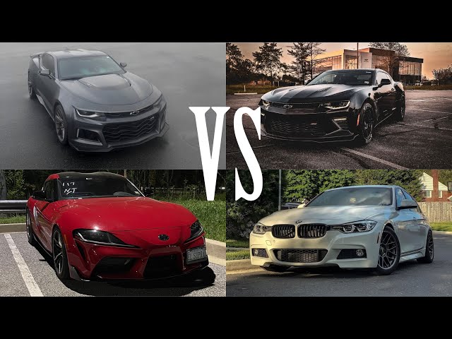 360 Video: A90 Supra vs 340i Big Boost vs ZL1 H/I E85 6MT vs SS FBO