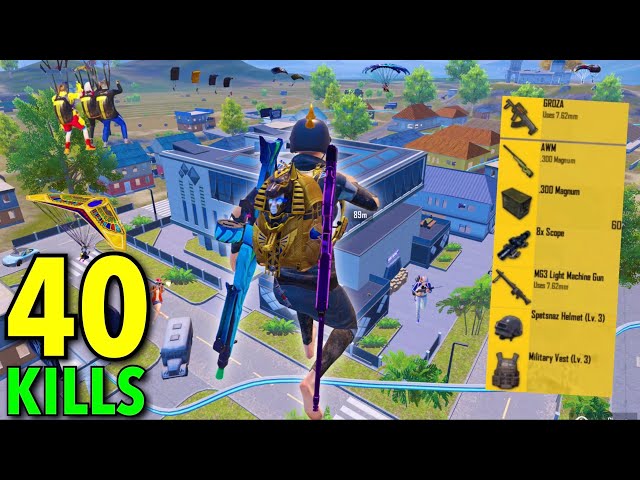 40 Kills😍 NEW SUPER LOOT GAMEPLAY with AWM + MG3🔥 PUBG Mobile - BGMI