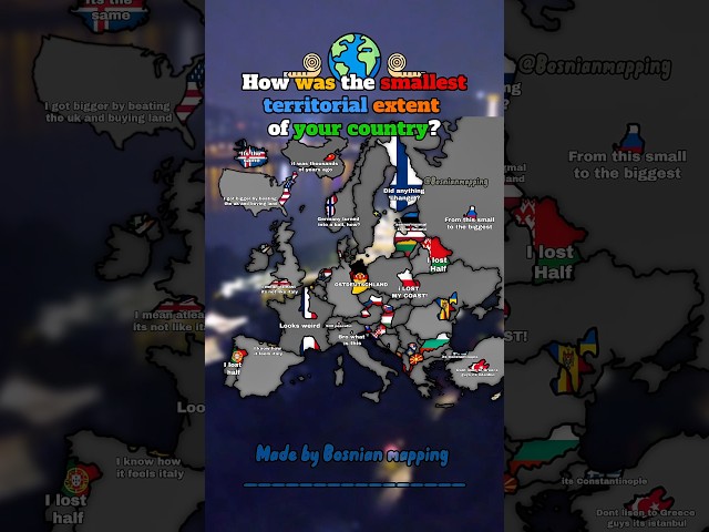 How was the smallest territorial extent of your country? 🤏  #europe #geography #mapping #countries
