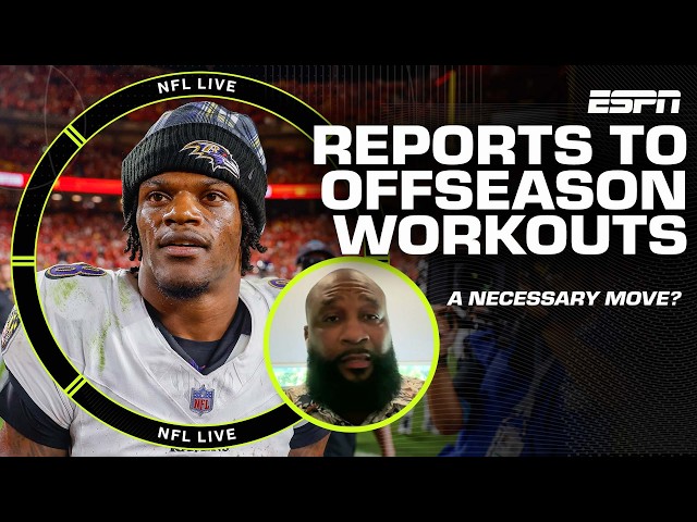 Lamar Jackson showing up for offseason workouts is necessary! - Marcus Spears | NFL Live