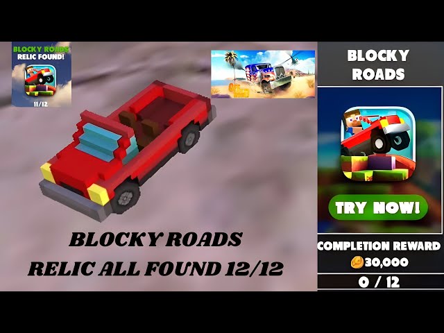 Blocky roads relic found || how to find a relic in off the road games 🎮