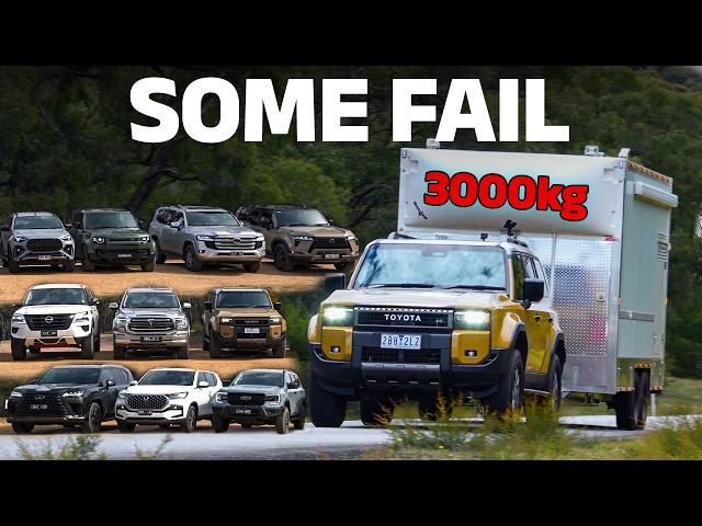 HUGE 4WD SUV towing test! Some fail our tests! 😳 Prado v LandCruiser v Patrol v Everest...