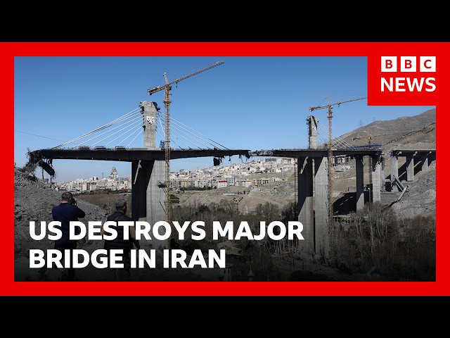 US destroys major bridge in Iran with retaliation strikes by Iran on Israel and Gulf | BBC News