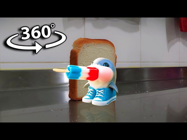 Toast falling over Snacks for Tralalerito | 360° VR Video