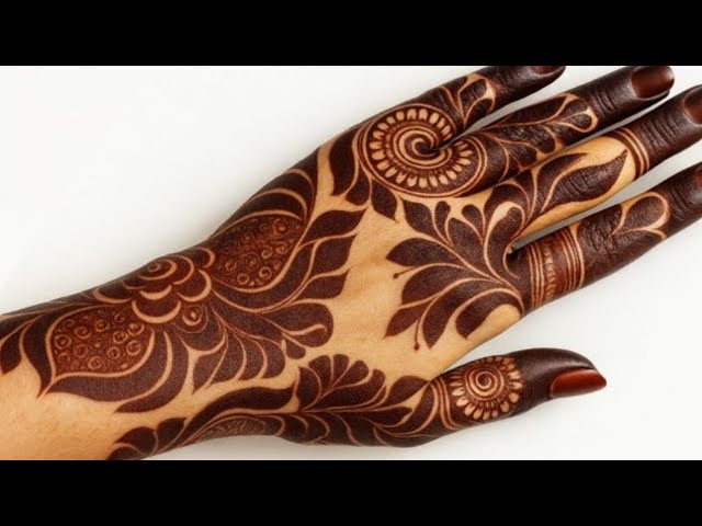 Latest Bold Dubai Leaves Mehndi Design ❣️ Step by Step Trending Bold Leafy Mehndi Henna Design