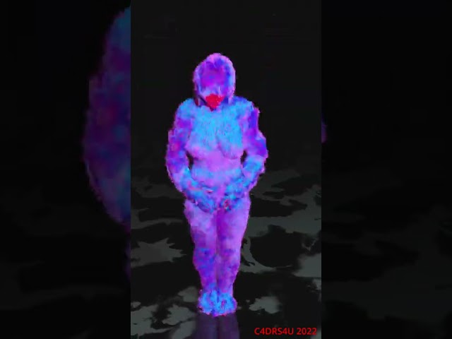 iClone to Cinema 4D: Hairy Dancer Animation | Redshift Render | HDR | #Shorts