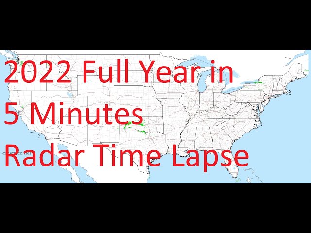 2022 Full Year in 5 Minutes US  Weather Radar Time Lapse Animation