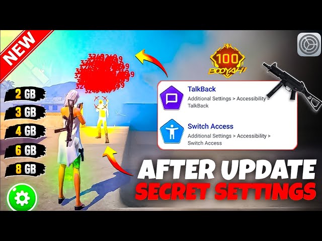 Switch Access & TalkBack Settings Free Fire || 0% Recoil 95% Headshots || Brazil Settings 2026 ⚙️