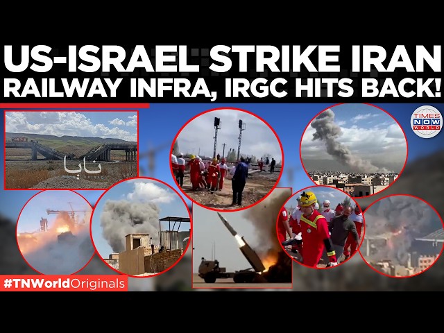 IT BEGINS! Israel, US Bomb Iran's Railway Infra, IRGC Warns: 'America Will Be Destroyed'