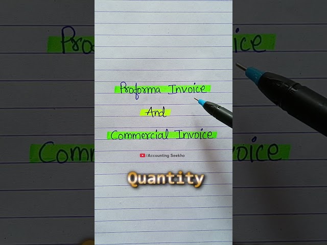 What is Proforma Invoice and Commercial Invoice? | #shorts