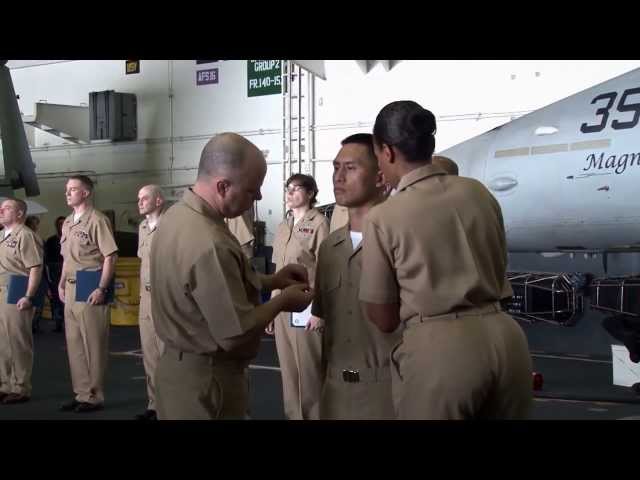 New Senior Chiefs Pinned on board USS Nimitz