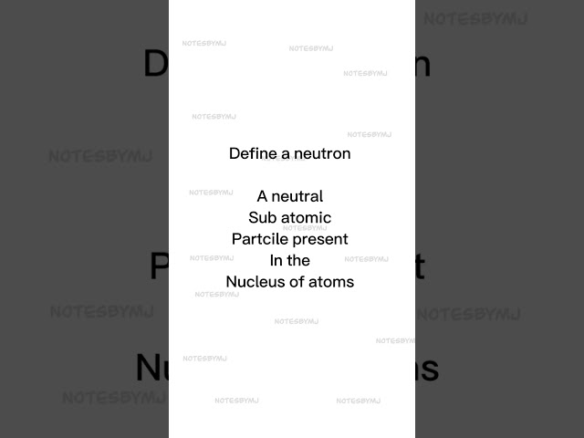 What is a neutron ? #neutron