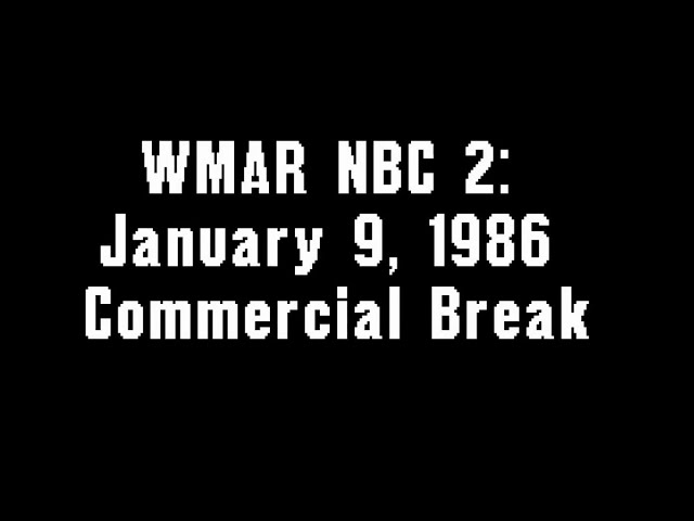 WMAR NBC 2: January 9, 1986 Commercial Break
