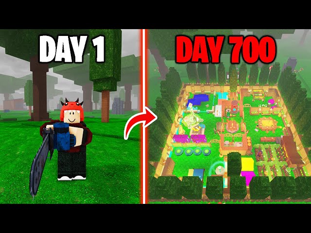 700 Days to Build a Boy Base and Girl Base in 99 Nights in the Forest