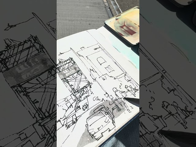 Urban Sketching's perfect grey. Gray?  #worldwatercolormonth