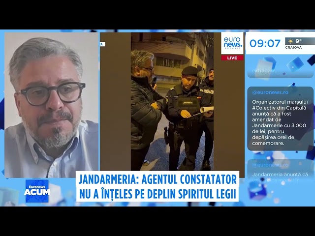 Amendă pentru Marian Rădună, organizatorul marșului Colectiv: Jandarmii ar trebui instruiți mai bine