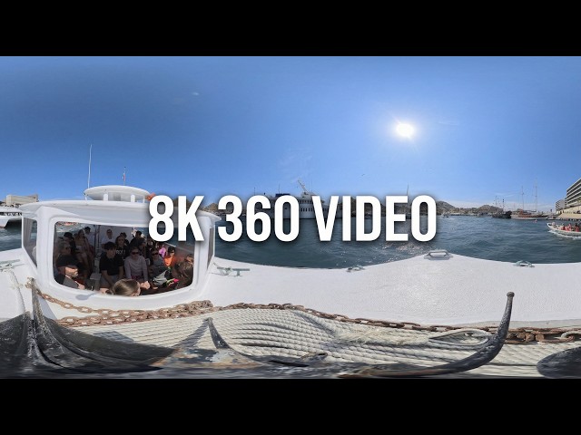 8K 360 Video: Boat Ride into Cabo San Lucas Marina