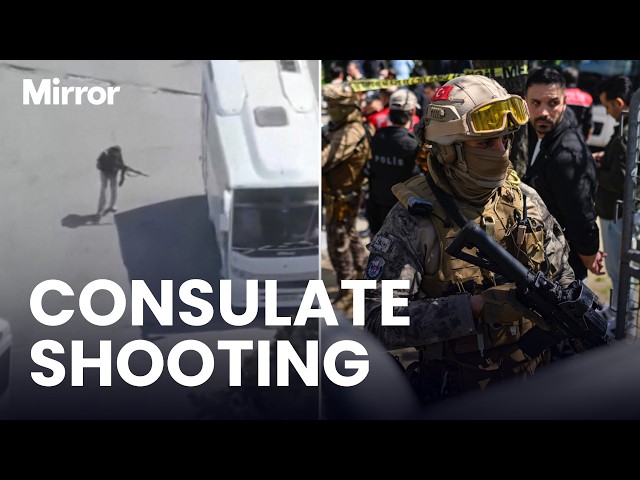Gunfire erupts at ISRAELI CONSULATE in Istanbul with one suspect KILLED and two severely wounded