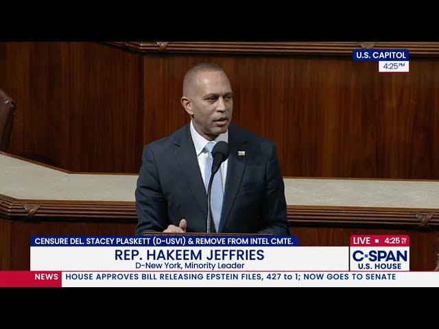 Leader Jeffries Strongly Opposes Censure of Del. Stacey Plaskett