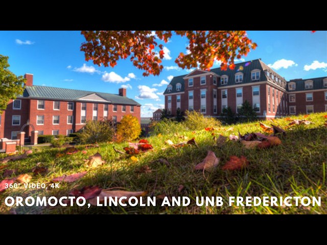 Driving Canada| Motorcycle ride through Oromocto, Lincoln and UNB Fredericton (360 in 4K)