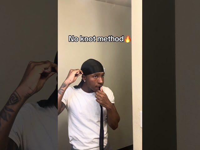 How to tie a durag(No Knot Method) #360waves #durag