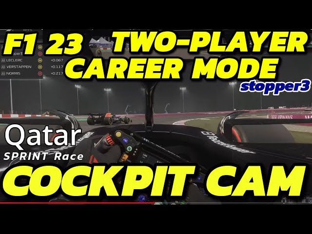 F1 23 | Qatar | Two-Player Career Mode | Sprint Race | stopper3 | Cockpit Cam