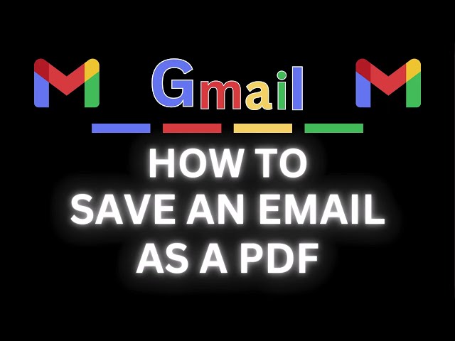 How to Save an Email as a PDF using Gmail | PC Tutorial