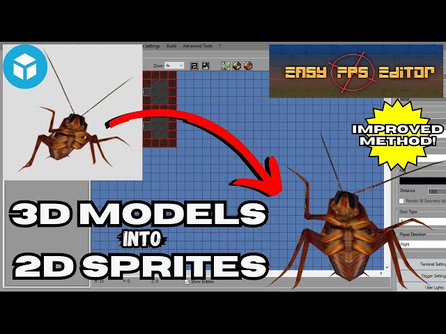 3D Models Into 2D Sprites (Improved Method!) Easy FPS Editor Tutorial