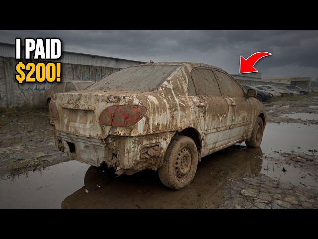 I BOUGHT this FLOODED COROLLA for $200... And the ENGINE was in the BACK SEAT!