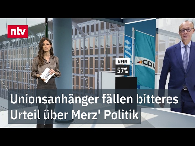 Unionsanhänger fällen bitteres Urteil über Merz' Politik: RTL/ntv-Trendbarometer