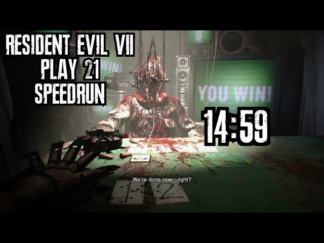 21 Speedrun in 14:59 | Resident Evil 7 DLC