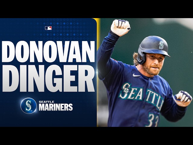 Brendan Donovan bashes a leadoff home run for the Mariners! 🔱 | MLB Highlights