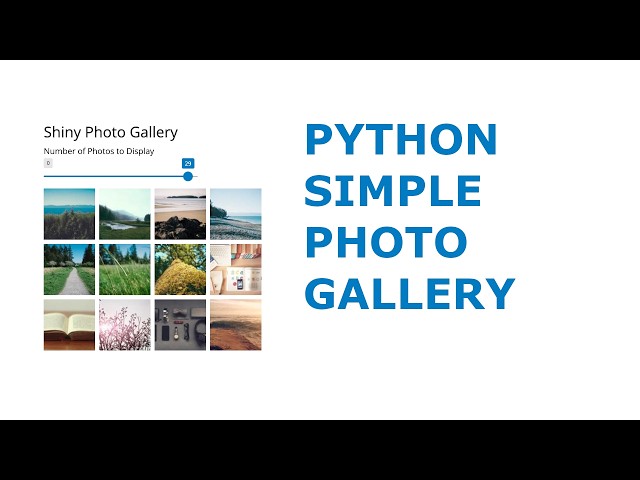 Learn Shiny by Building Simple Photo Gallery