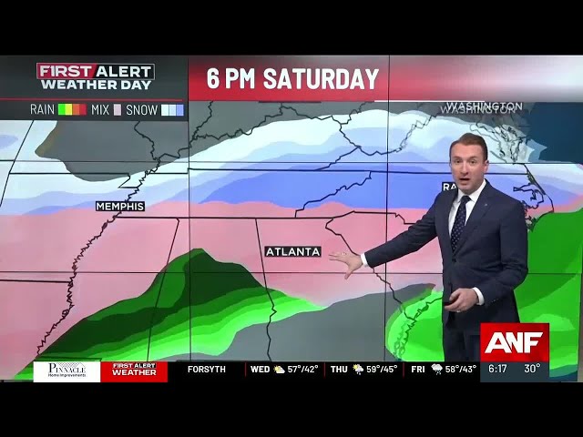 FIRST ALERT WEATHER: Models show timing of weekend winter storm coming to Georgia