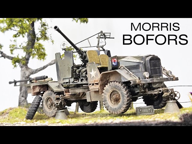 Thunder Model 1/35 Morris Bofors C9/B with scenic base - model kit build.