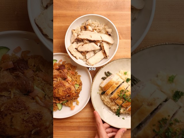 Cheap vs expensive chicken and rice #cooking #food #foodasmr #recipe