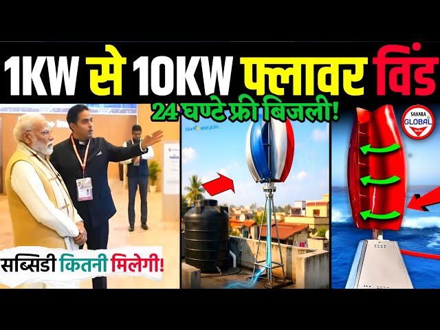 📢हवा से FREE बिजली!🔥Tulip Flower Wind Turbine India Review | Price Wind Free Electricity Explained!⚡