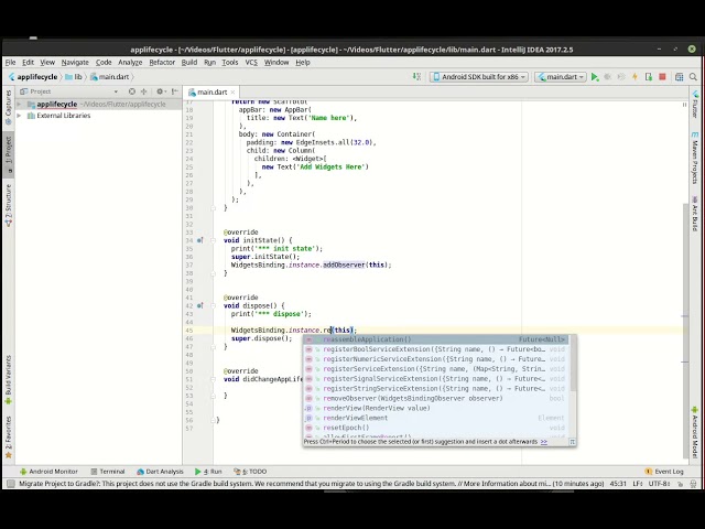 Flutter 38 - App Life Cycle
