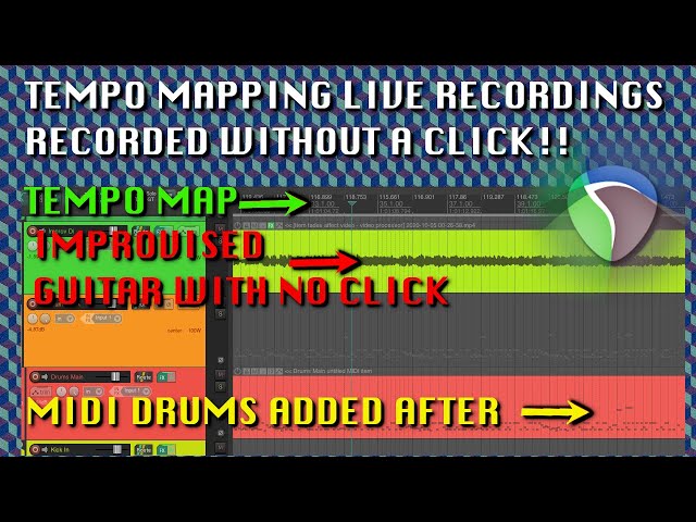 Tempo Mapping Live Recordings to a Click in Reaper! 202 Subscriber Special!