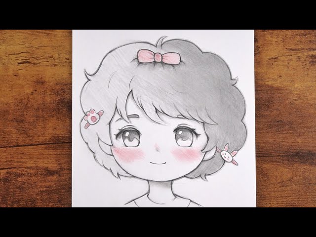 How to Draw a Cute Anime Girl | Easy Pencil Sketch Tutorial