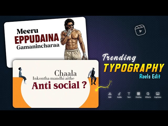 How to Make Typography Reels 🤩 | Instagram Trending Typography Video Edit Tutorial In Capcut