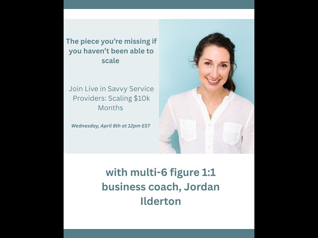 The piece you’re missing if you haven’t been able to scale