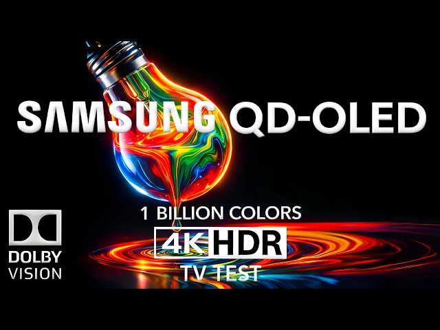 SAMSUNG QD-OLED 4K 120FPS Demo | UNREAL 1 Billion Colors 🌈 HDR Test (AI TV)