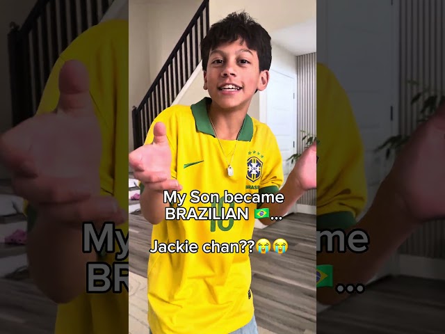 My son became Brazilian 🤣 #shorts