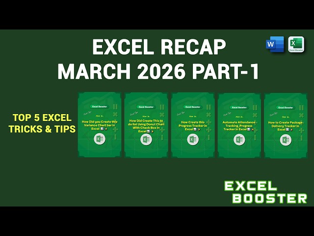 Excel Recap March 2026 Part-1 📊🔥 #excel #shorts #exceltips #exceltricks