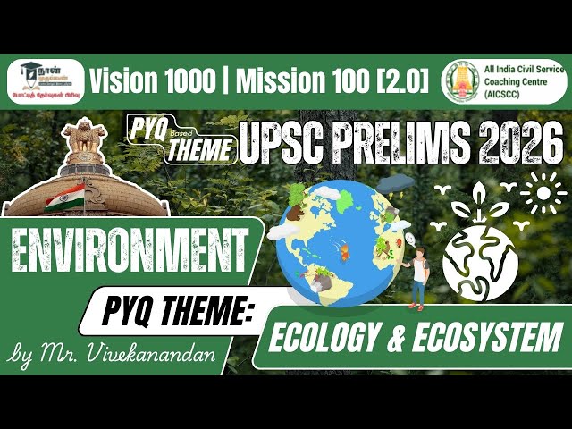Environment | Ecology & Ecosystem | PYQ THEME by Vivekanandan S