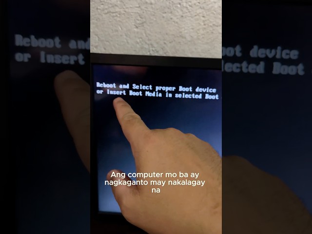 How to Fix Reboot and Select Proper Boot Device or Insert Boot Media in Selected Boot Device #shorts