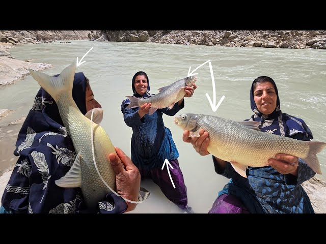 🎣 Hunting a River Giant! A Mother Catches a 10kg Fish in the Zagros Mountains